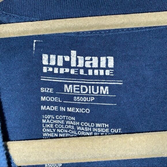 Urban pipeline essential longsleeve graphic print sports tee blue sz medium boy - Picture 3 of 4